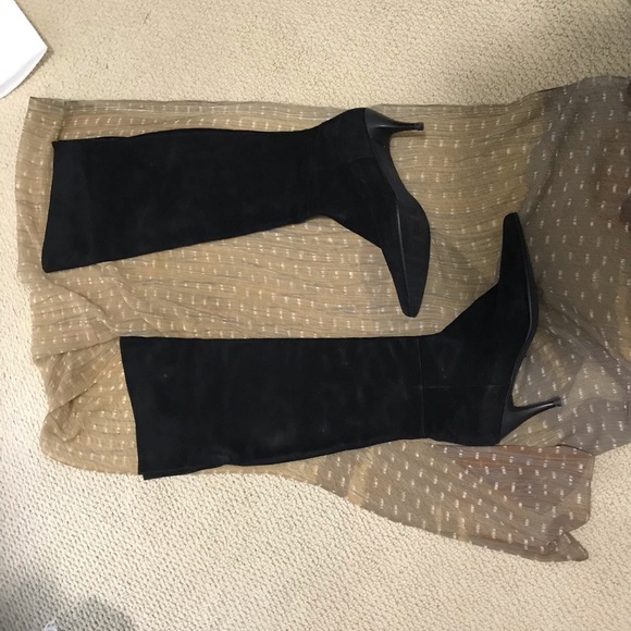 Stuart Weitzman black suede boots - Picture 2 of 8